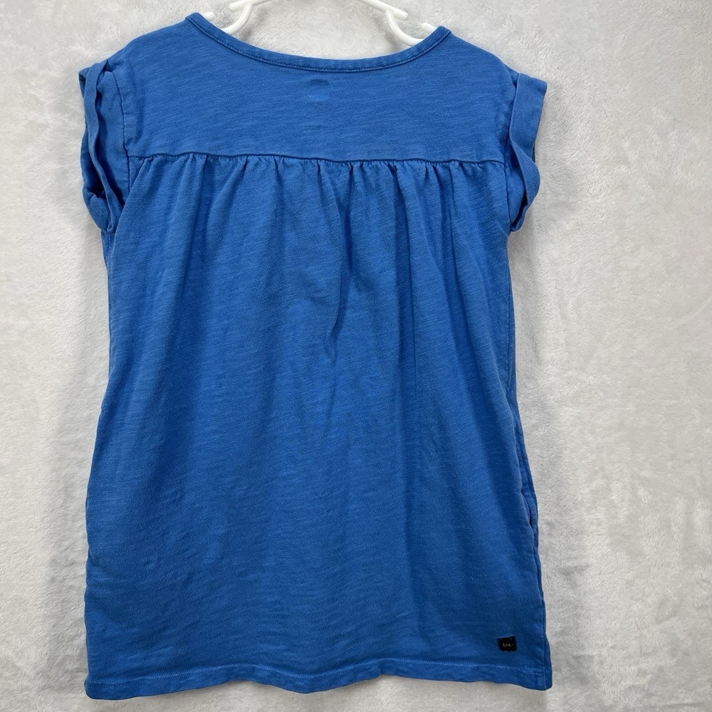 Tea Collection Embroidered Top Girls 5 Cotton Floral Button Coastal Summer - Picture 5 of 6